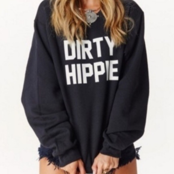 Tops - Dirty Hippie light-weight sweatshirt black M